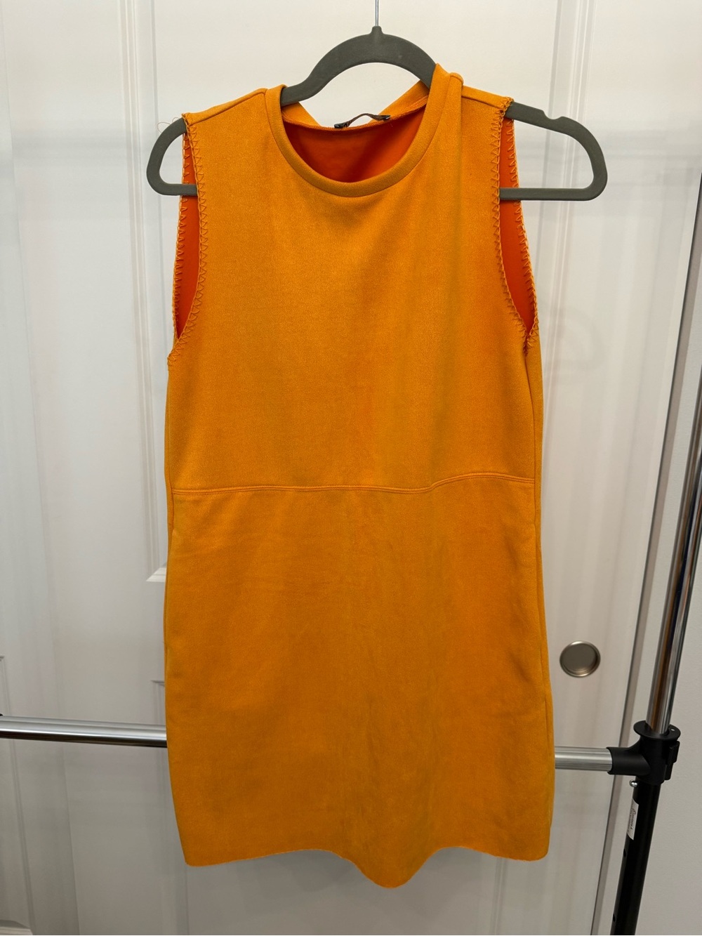 Zara Sleeveless Orange Shift Dress